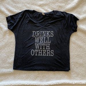 DRINKS WELL WITH OTHERS GRAPHIC TEE